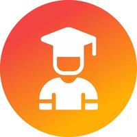 Male Graduate Creative Icon Design vector