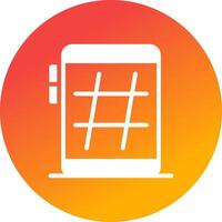 Hashtag Creative Icon Design vector