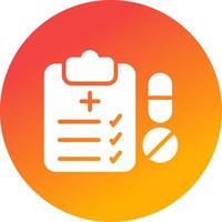 Medical Prescription Creative Icon Design vector