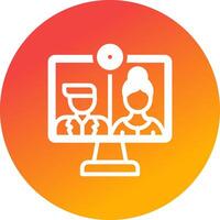Online Interview Creative Icon Design vector