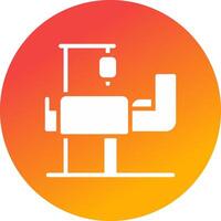 Medical Bed Creative Icon Design vector