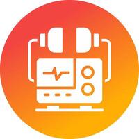 Defibrillator Creative Icon Design vector