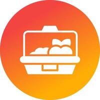 Lunch Box Creative Icon Design vector