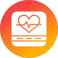 Heart Rate Creative Icon Design vector