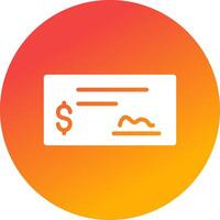 Bank Check Creative Icon Design vector