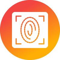 Fingerprint Scan Creative Icon Design vector