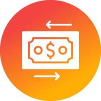 Money Transfer Creative Icon Design vector