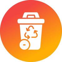 Recycling Bin Creative Icon Design vector