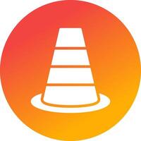 Traffic Cone Creative Icon Design vector