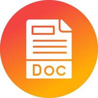 Doc File Format Creative Icon Design vector