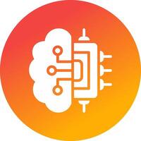 Brain Circuit Creative Icon Design vector