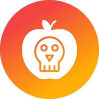 Poisoned Apple Creative Icon Design vector