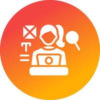 Blogger Creative Icon Design vector