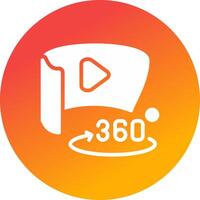 360 Degree Video Creative Icon Design vector