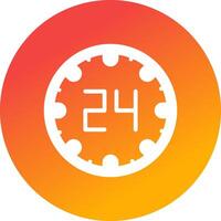 24 Hours Creative Icon Design vector