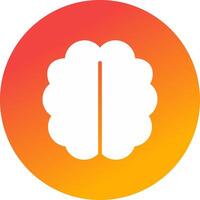 Human Brain Creative Icon Design vector