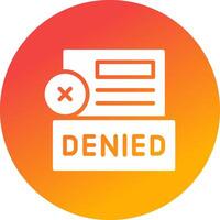 Denied Creative Icon Design vector