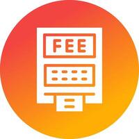 ATM Fees Creative Icon Design vector