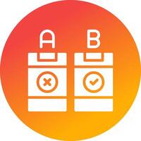 AB Testing Creative Icon Design vector