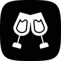 Glass Cheers Creative Icon Design vector