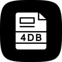 4dB creativo icono diseño vector