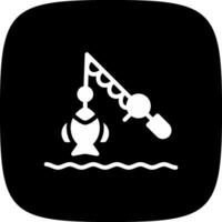 Lake Fishing Creative Icon Design vector