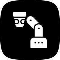 Robot Barista Creative Icon Design vector