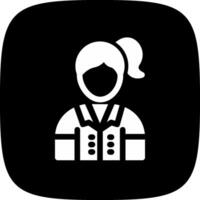 Female Professor Creative Icon Design vector