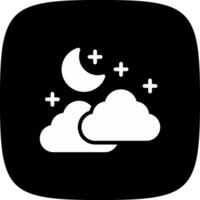 Night Weather Creative Icon Design vector