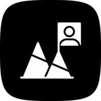 glyph corner inverted Design vector