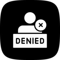 Denied Creative Icon Design vector