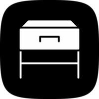 Bedside Table Creative Icon Design vector