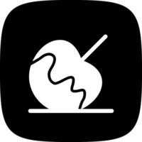 diseño de icono creativo de manzana de caramelo vector