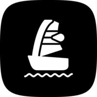 diseño de icono creativo de windsurf vector