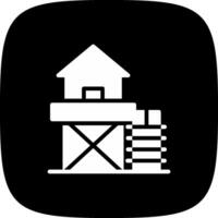 Lifeguard Tower Creative Icon Design vector