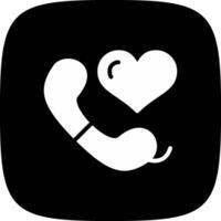 diseño de icono creativo de llamada de amor vector