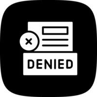 Denied Creative Icon Design vector