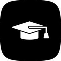 Graduation Cap Creative Icon Design vector