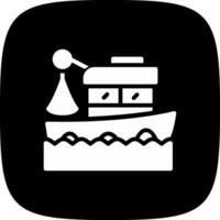 Fishing Boat Creative Icon Design vector