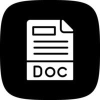 diseño de icono creativo de formato de archivo doc vector