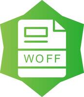 WOFF Creative Icon Design vector