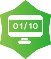 Binary Code Creative Icon Design vector