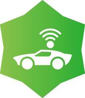 Self Driving Vehicle Creative Icon Design vector