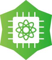 Quantum Computer Creative Icon Design vector