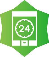 24 Hour Service Creative Icon Design vector