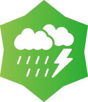 Thunderstorm Creative Icon Design vector