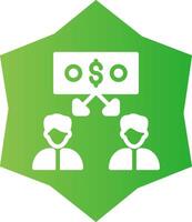 Peer to Peer Lending Creative Icon Design vector