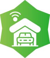 Smart Garage Creative Icon Design vector