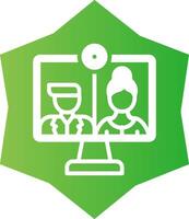 Online Interview Creative Icon Design vector