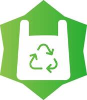 Recycled Plastic Bag Creative Icon Design vector